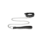 Ouch Diamond Studded Collar With Leash - Adult Planet - Online Sex Toys Shop UK